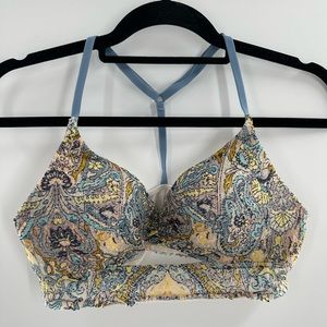 Victoria's Secret Body By Victoria Uplift No Wire Razorback Paisley Bra